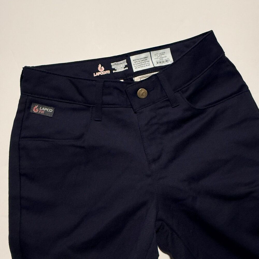 Lapco FR Flame Resistant Womens 0 (26X33) Deep Navy Blue Chino Pants